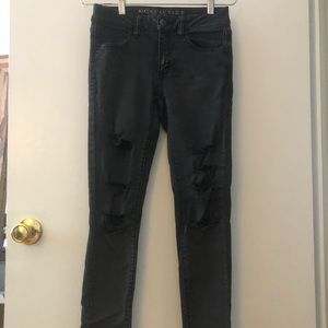 Ripped Dark Grey Jeans